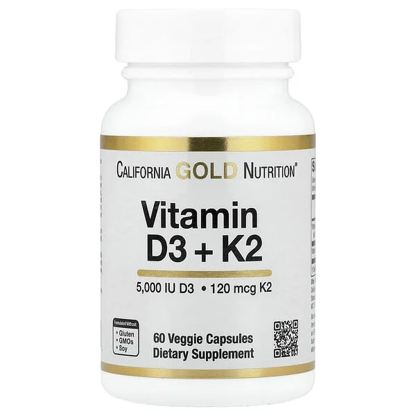 California Gold Nutrition D3+K2 MK-7 (60粒)